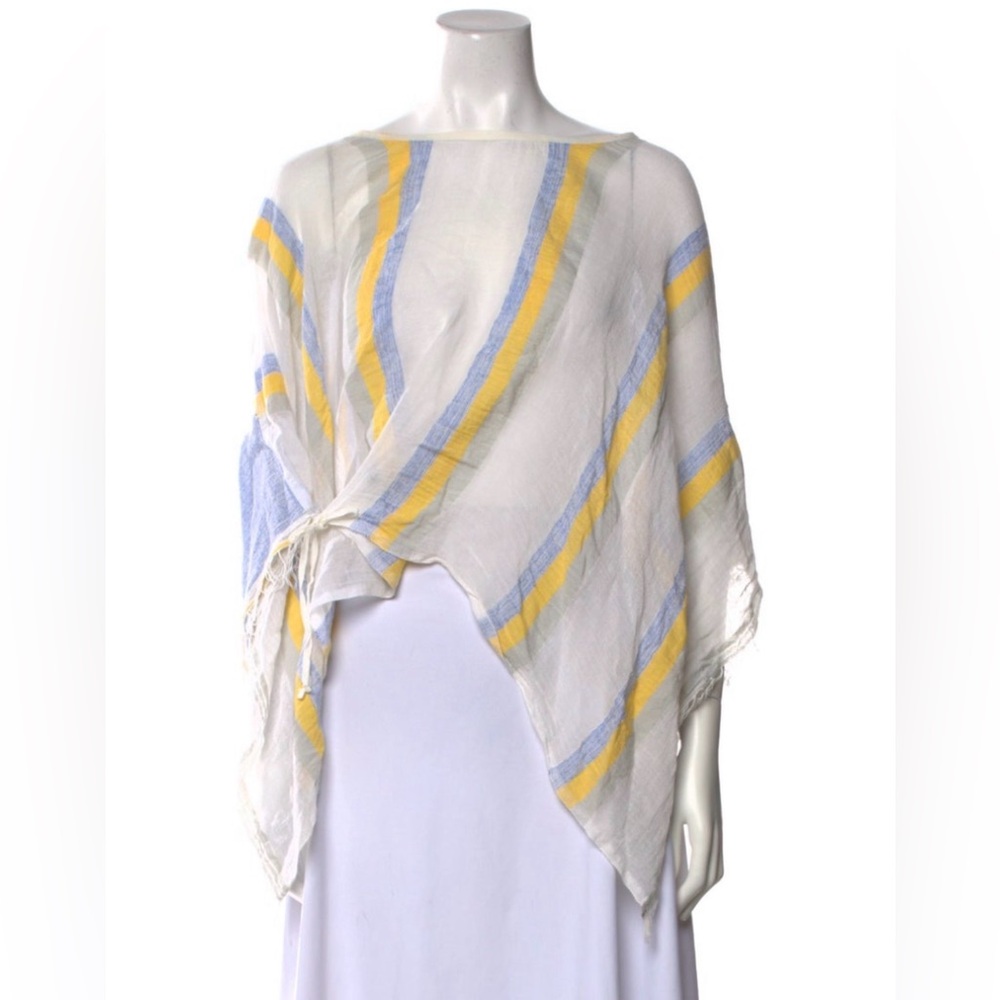 LemLem Striped Sheer Poncho